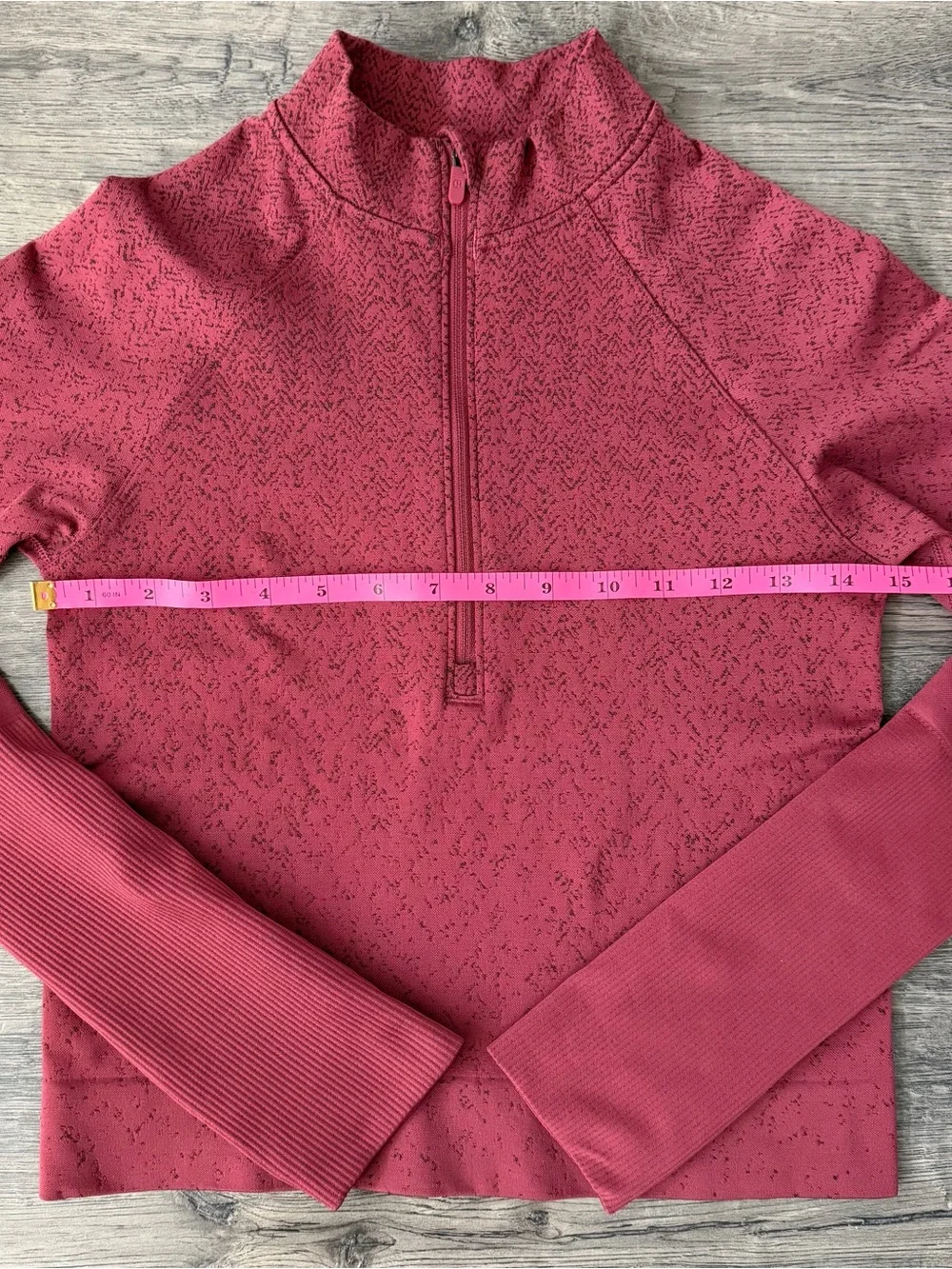 Lululemon Rest Less Cropped Half Zip Womens Size 2 Red Running Athletic Top